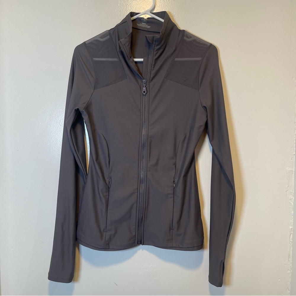 C&C California‎ gray full zip mesh detail jacket women's size small